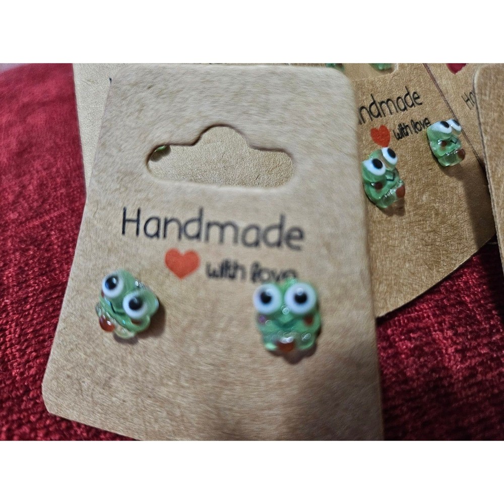 Frog post earrings Stainless Steel Post.